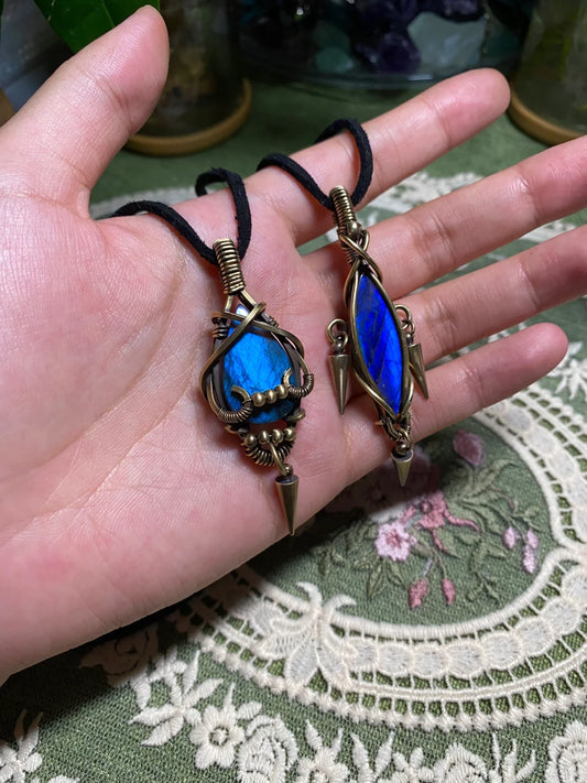 Day 38 Blue Labradorite Pendants