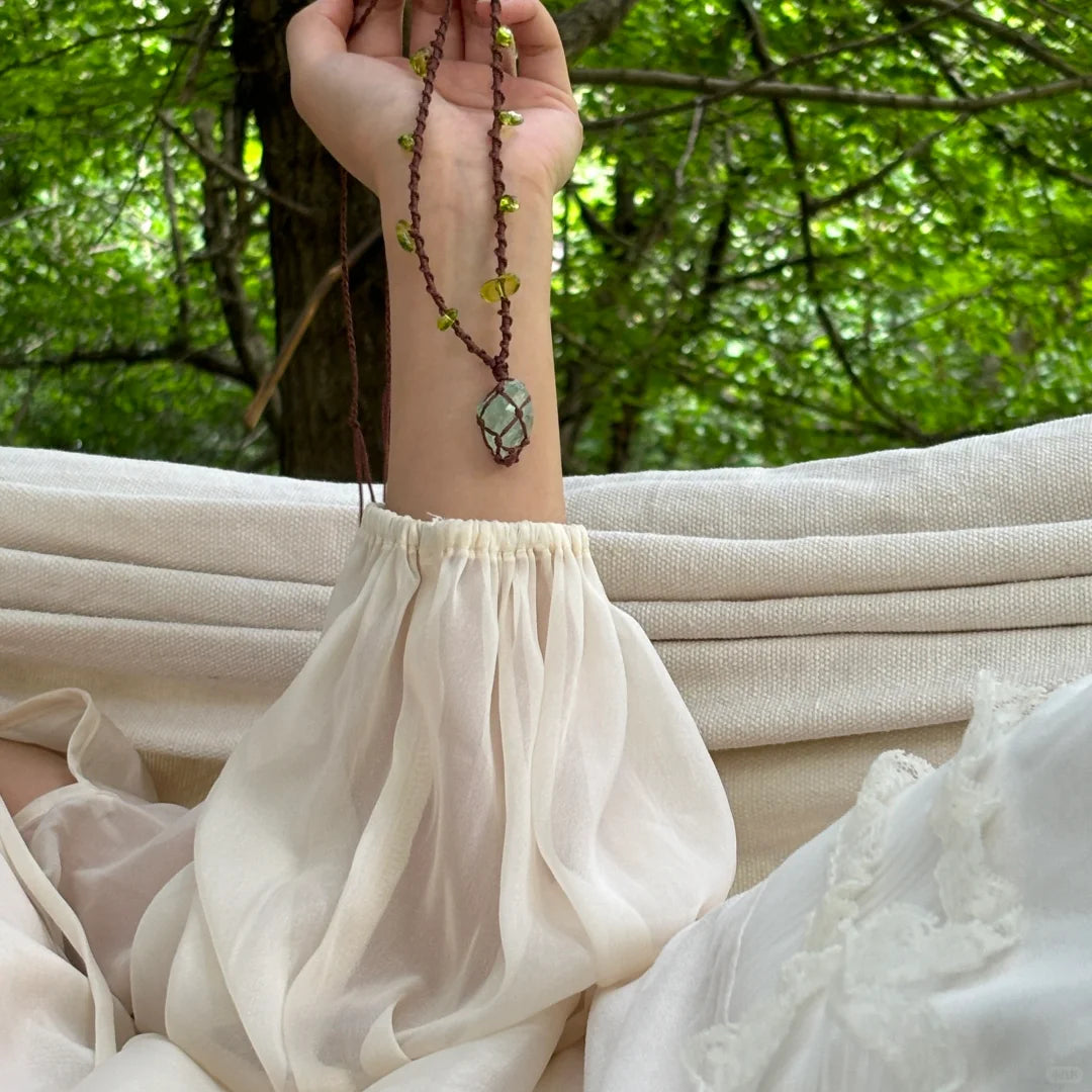 Spirit of the forest braid Macrame Necklace