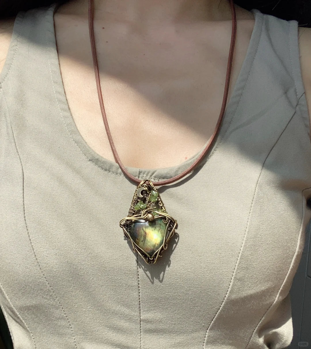 Forest Heart Labradorite Pendant