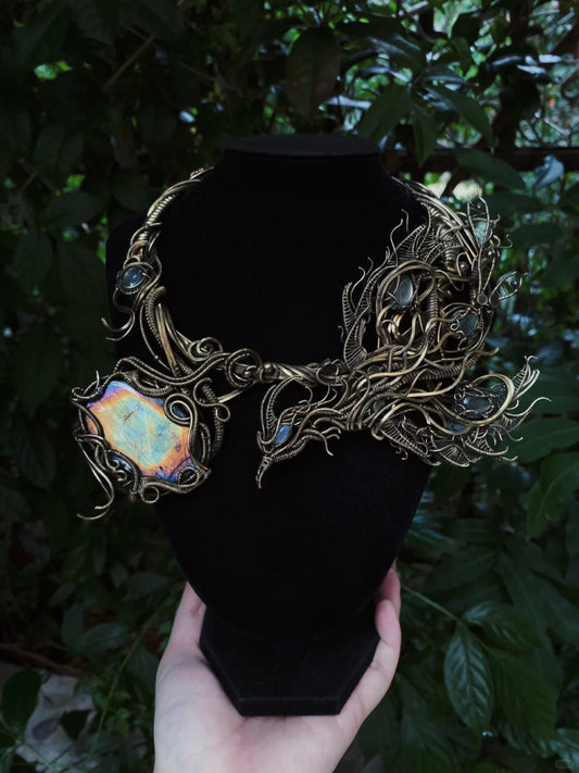 Phoenix Labradorite Hair Ornament