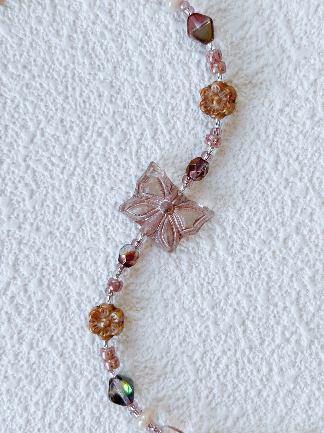 Pink Butterfly Glaze Bracelet