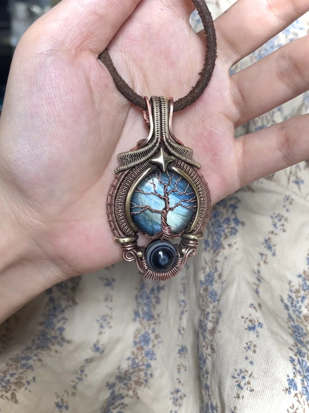 Life tree labradorite necklace