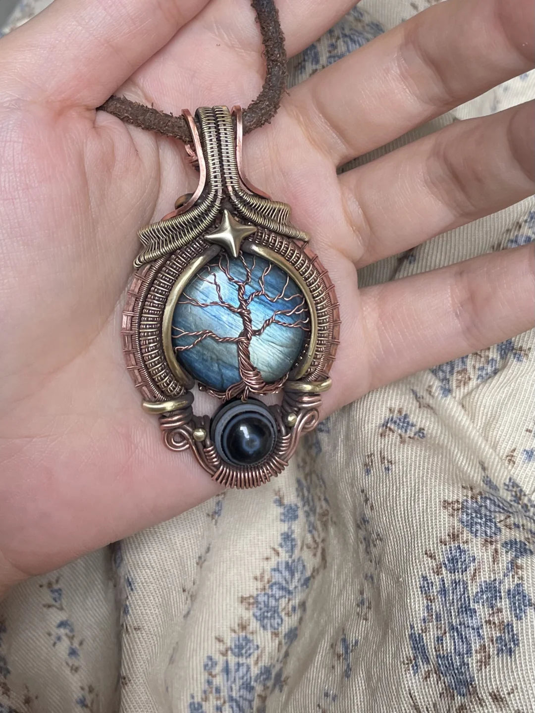 Life tree labradorite necklace