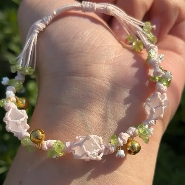 Tulip garden macrame braided string bracelet