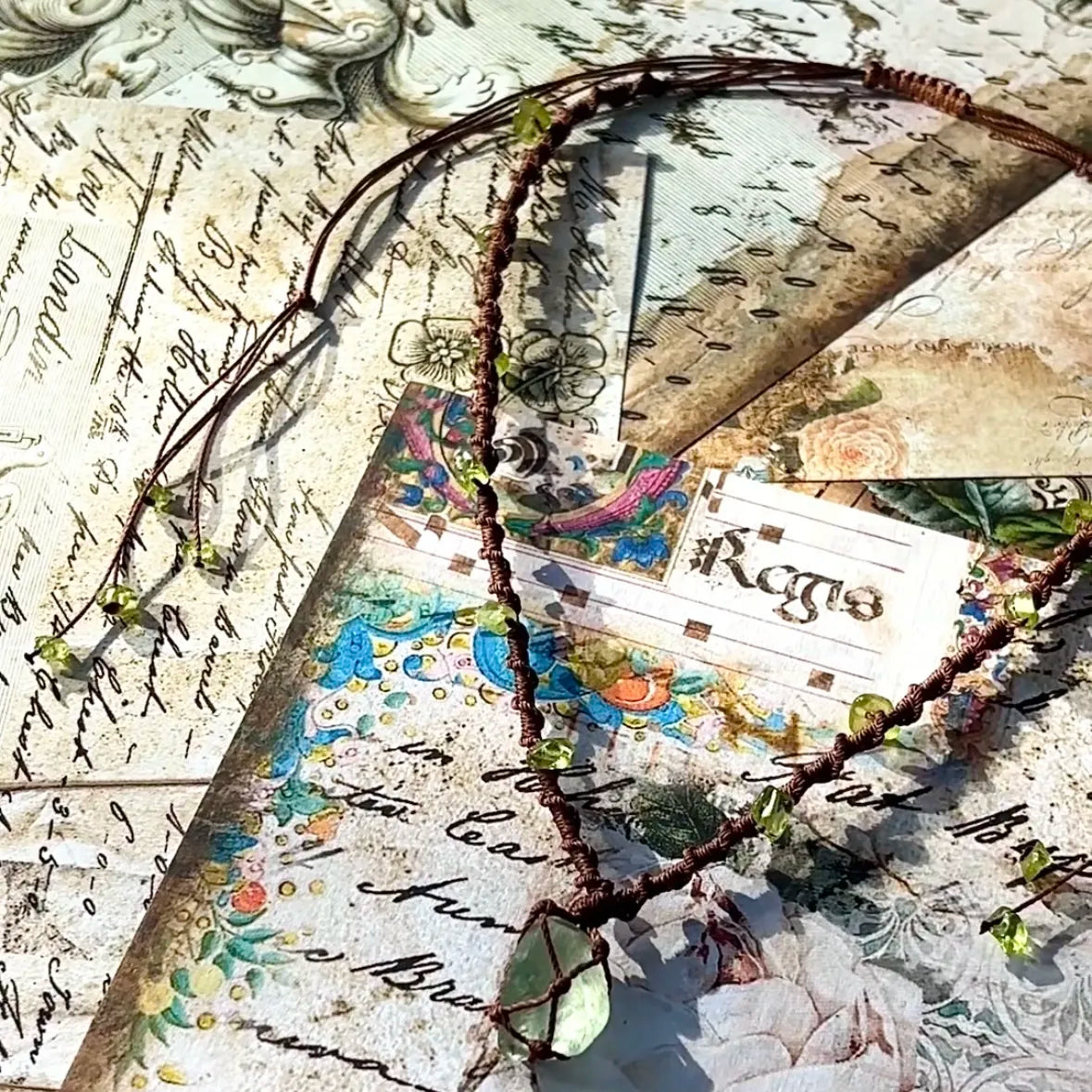 Spirit of the forest braid Macrame Necklace