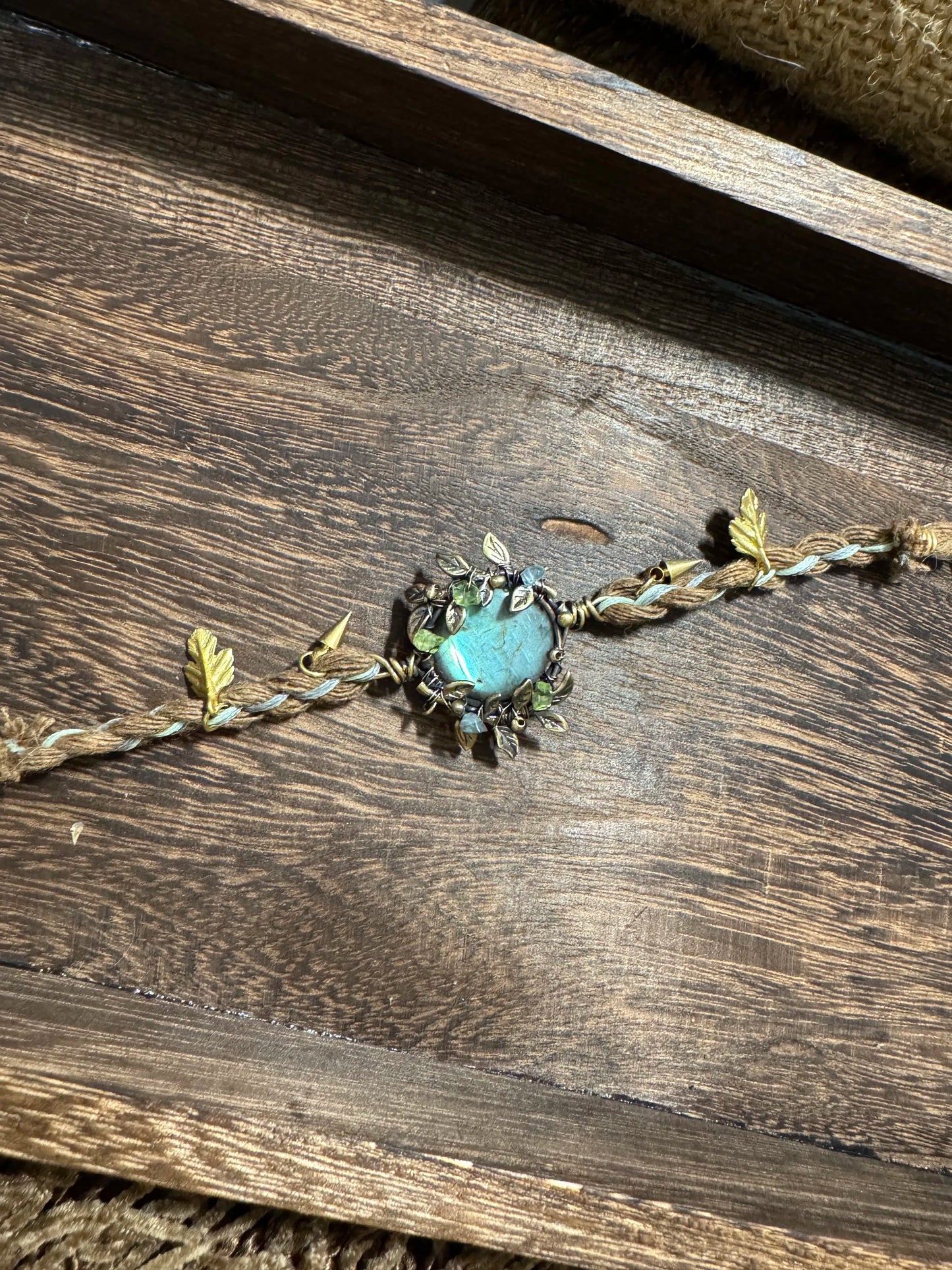 Forest vibe Labradorite Macrame Bracelets