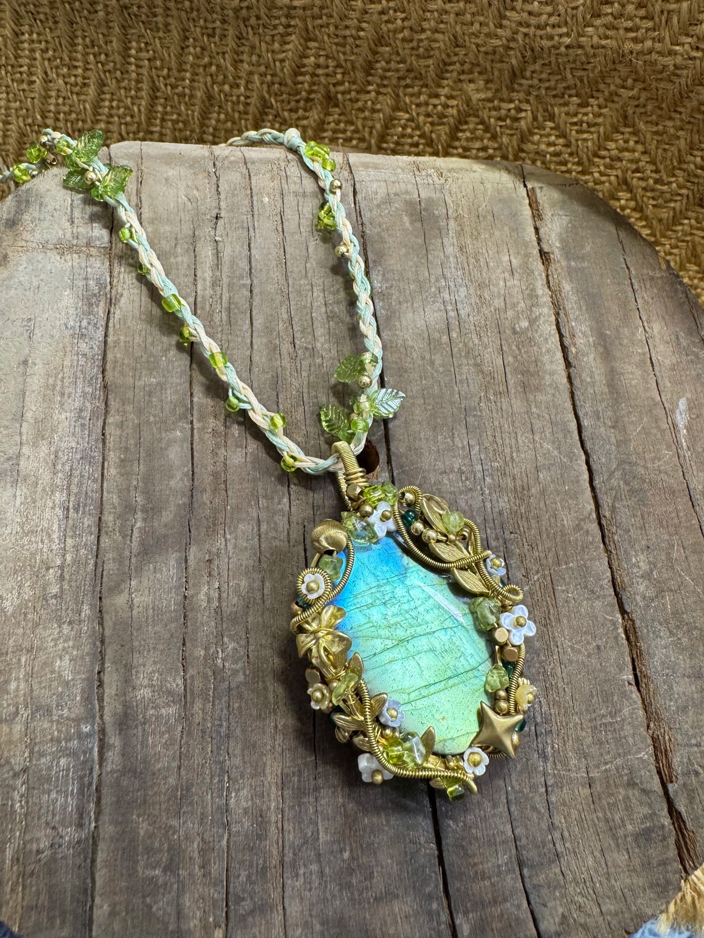 Spring Garden Labradorite Pendant