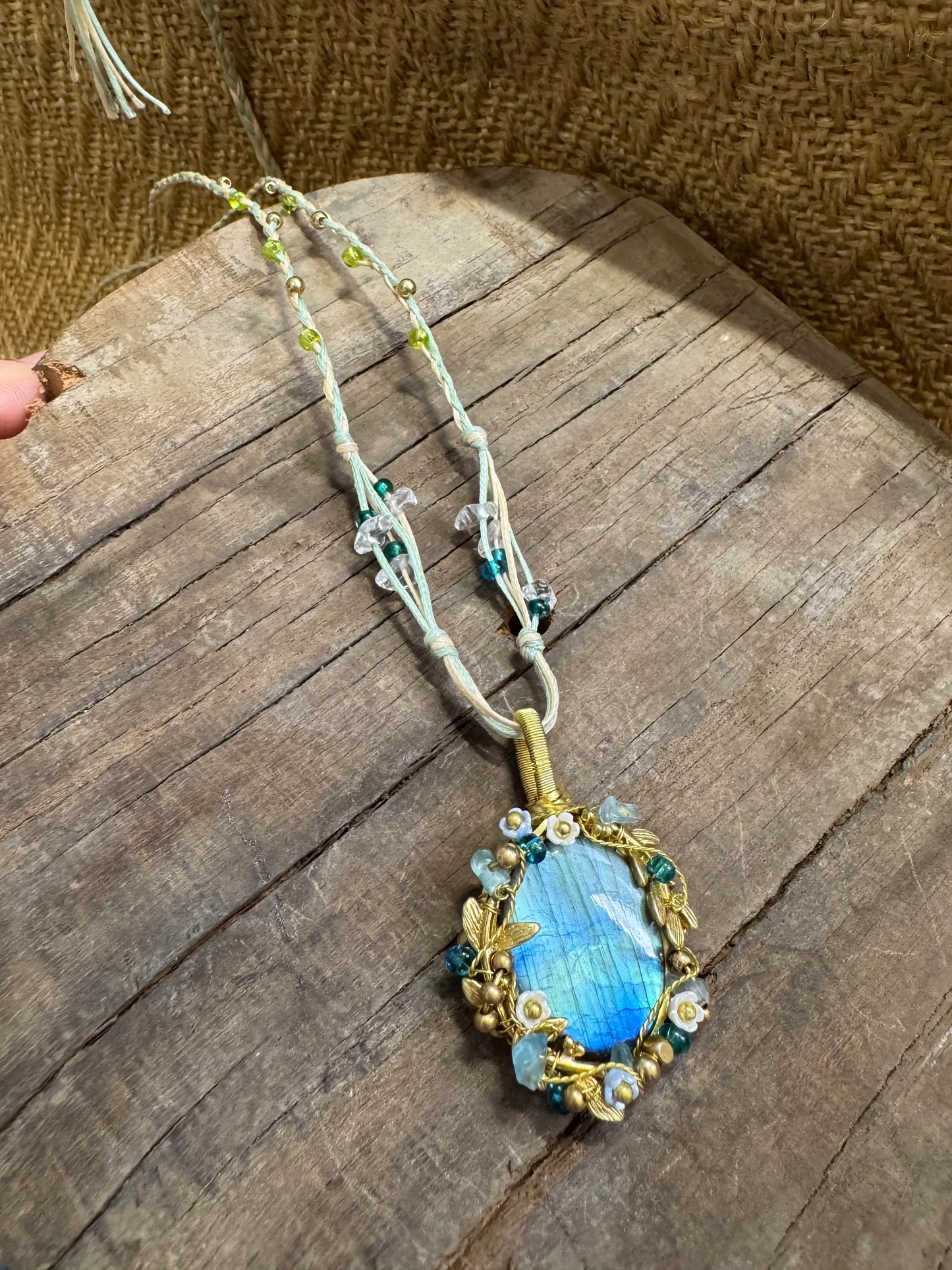 Spring Garden Labradorite Pendant