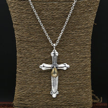 Load image into Gallery viewer, retro silver Silver cross pendant
