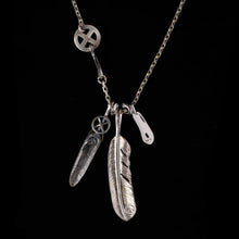 Load image into Gallery viewer, Silver Jewelry Necklaces Feather Silver Eagle Chain
