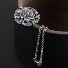 Load image into Gallery viewer, Silver Antique Craftsmanship Rich Peony Flower Pendant
