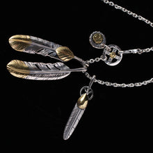 Load image into Gallery viewer, S925 Pure Silver Feather Necklace Sweater Chain
