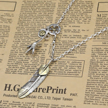 Load image into Gallery viewer, S925 Sterling Silver Feather Eagle Claw Necklace
