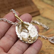 Load image into Gallery viewer, Silver Feather Eagle Claw Pendant
