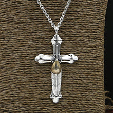 Load image into Gallery viewer, retro silver Silver cross pendant
