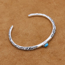 Load image into Gallery viewer, retro Thai silver simple thin ring opening bracelet
