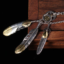 Load image into Gallery viewer, S925 Pure Silver Feather Necklace Sweater Chain
