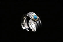 Load image into Gallery viewer, Feather natural turquois ring
