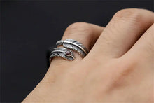 Load image into Gallery viewer, Pure Silver Jewelry Feathers Opening Ring
