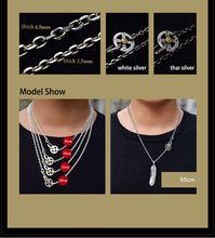 Load image into Gallery viewer, Silver Necklace Silver Claw Feather Charms Eagle Pendant Chain
