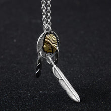 Load image into Gallery viewer, S925 sterling silver handmade feather creative pendant
