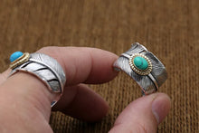 Load image into Gallery viewer, Silver Feathers turquois Ring
