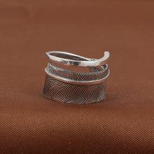 Load image into Gallery viewer, S925 Jewelry Silver Personality Retractable Feather Ring
