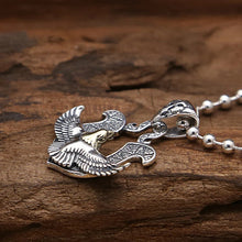 Load image into Gallery viewer, silver flying eagle U-shaped pendant

