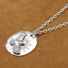 Load image into Gallery viewer, Engraving Flying Eagle Silver Pendant
