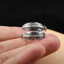 Load image into Gallery viewer, Feather Rings 100% Real 925 Sterling

