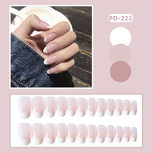 Load image into Gallery viewer, 24Pcs/Box Fake Nails With Glue Stickers Reusable Set Design Press OnMed Nail Art Tips False Nail Accessories Forms For Extension

