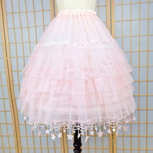 Load image into Gallery viewer, Lolita Princess OP Dress Women Elegant Sweet Rose Lace Pearl Chain Pink
