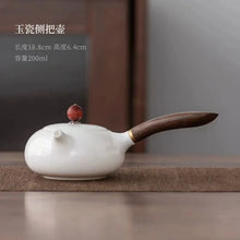Load image into Gallery viewer, Household Ceramic Kung Fu White Jade Teapot Set
