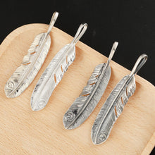 Load image into Gallery viewer, Silver Charms Pendant Feather
