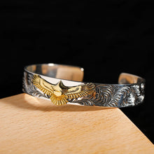 Load image into Gallery viewer, Pure Silver Bangle Eagle Fashion

