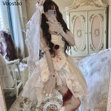 Load image into Gallery viewer, Vintage Terror Blood Bride Halloween Party Dresses
