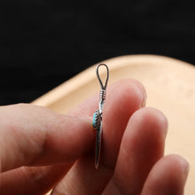 Load image into Gallery viewer, Indian Style Silver Blue Turquoise Fine Pendant
