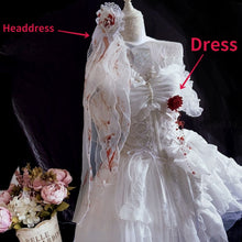 Load image into Gallery viewer, Vintage Terror Blood Bride Halloween Party Dresses
