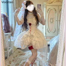 Load image into Gallery viewer, Vintage Terror Blood Bride Halloween Party Dresses
