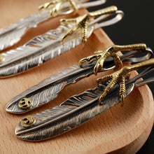 Load image into Gallery viewer, Silver Eagle Claw Pendant Feather Charms
