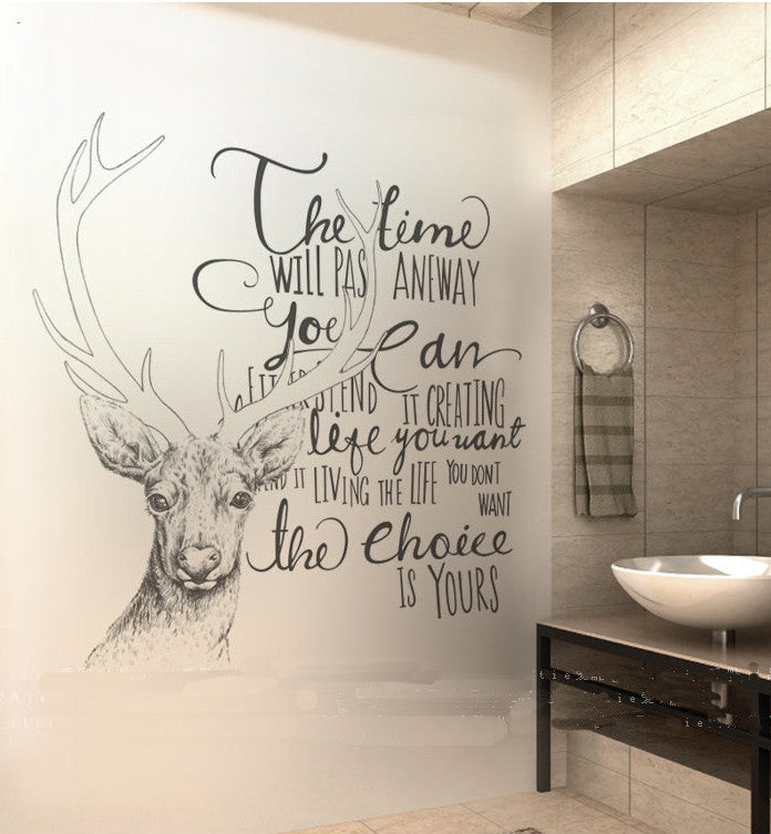 Time Deer Wall Sticker 