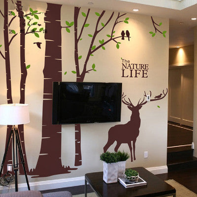 Deer Forest Wall Decal - WallDecal