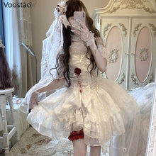 Load image into Gallery viewer, Vintage Terror Blood Bride Halloween Party Dresses
