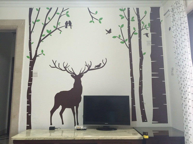 Deer Forest Wall Decal - WallDecal