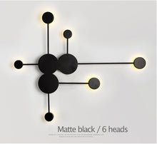 Load image into Gallery viewer, Black/Gold/White LED Nordic Wall Lamp For Living Room Bedroom Bedside  Iron Decoration Designer Corridor Hotel Wall Lights
