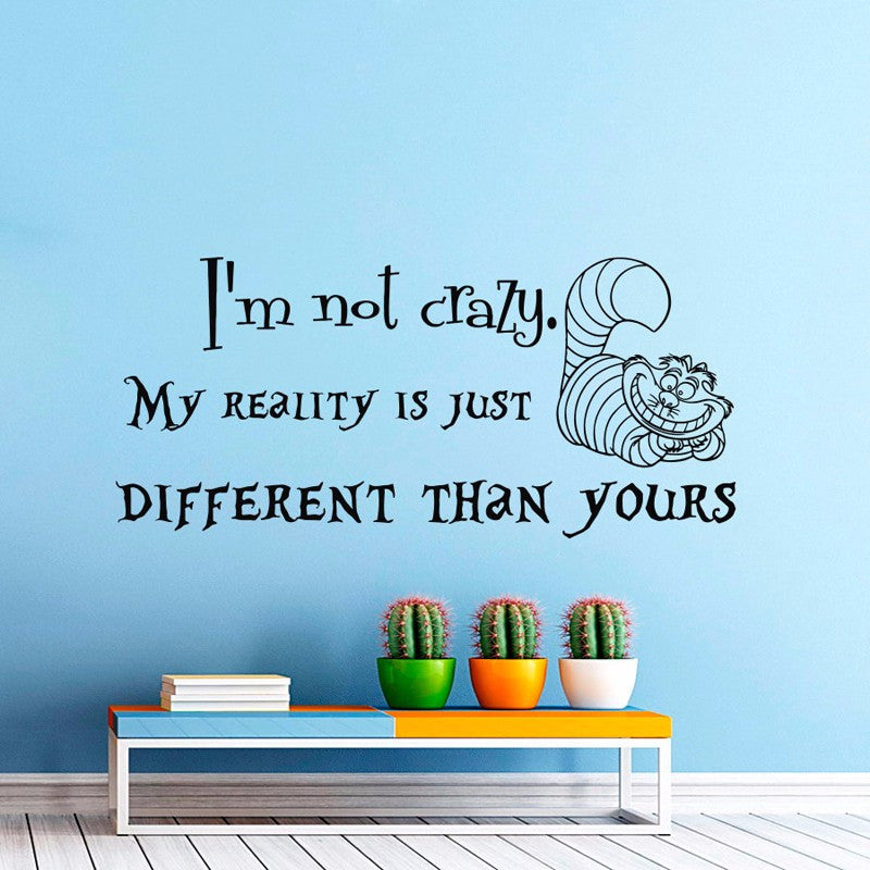 Wall Decals Quotes Alice in Wonderland Wall Decal Quote Cheshire Cat S –  EllaSeal