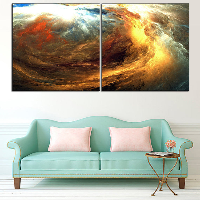 Large size 2pcs/set Print Oil Painting Wall painting NO2SET-5 Home Decorative Wall Art Picture For Living Room paintng No Frame
