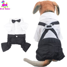 Load image into Gallery viewer, Spring Summer 100% Cotton Dogs Shirts Black And White Coat For Small Large Dogs Size S M L XL Pet Clothing Free Shipping
