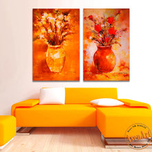 Load image into Gallery viewer, 2 Piece Set Impression Flower Picture Vase Painting for Living Room Modern Art Canvas Prints Wall Paintings No Frame
