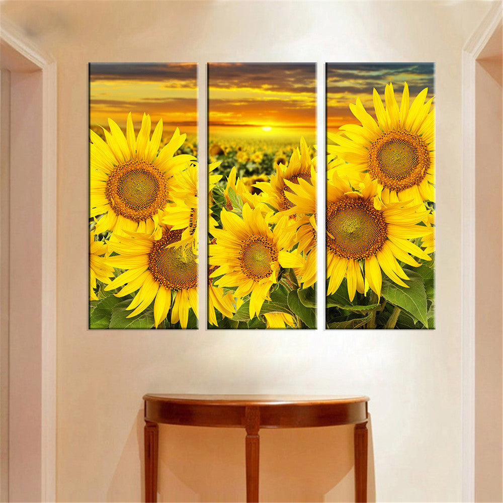Hot Canvas Printed Sunflower Wall Painting Art Poster Modular Picture ...